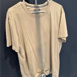 Men's Beige Crewneck T-Shirt - Classic Casual Tee